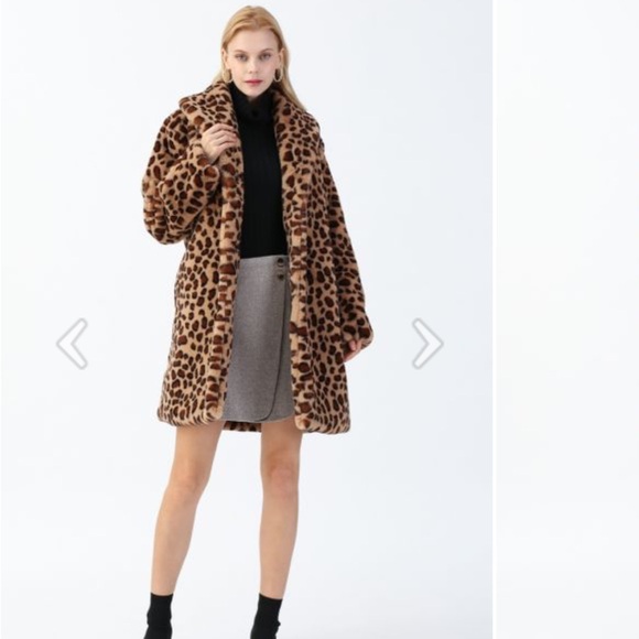 Viral Leopard Print Fur Coat 🧥 size small 🤎 - Picture 3 of 5